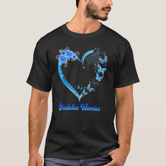 Camiseta Diabetes warrior heart (Frente)