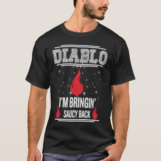 Camiseta Diablo I'm Bringin Saucy Back Halloween Christmas 