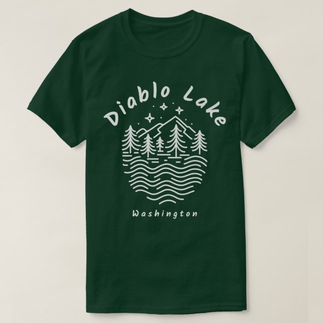 Camiseta Diablo Lake Washington Souvenir (Frente do Design)