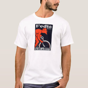 Camiseta Diabo 1920 que monta uma bicicleta
