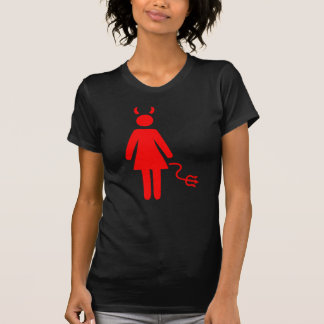 Camiseta Diabo da mulher da vara