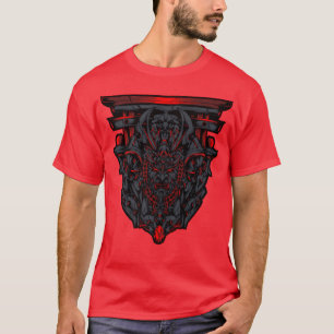 Camiseta Diabo japonês Oni Demon Samurai Cosplay Ninja Tec