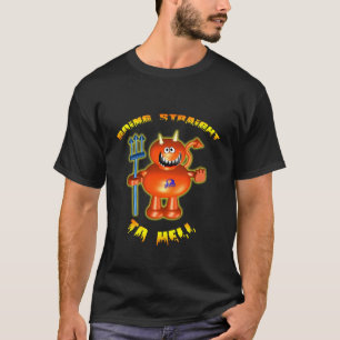 Camiseta Diabo pequeno com o hetero indo ao inferno