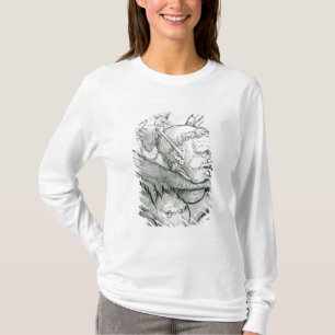 Camiseta Diabo que joga a cabeça como um saxofone, 1144 do