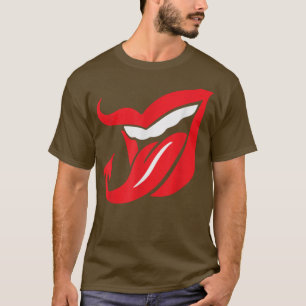 Camiseta Diabo Tongue preguiçoso Halloween Costume Assustad