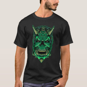 Camiseta Diabo Zombie Creepy Satã Demon Head Skull Ha