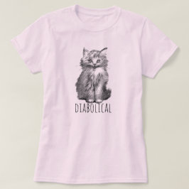 Camiseta Diabólico Gatinho Fofinho e Felpudo