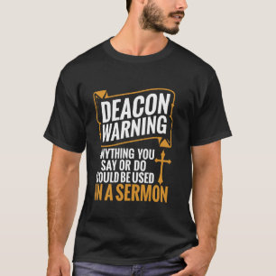 Camiseta Diácono Aviso Igreja Ministro Jesus Deus Juventude