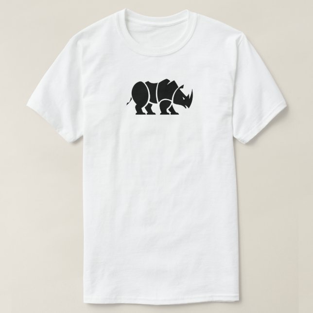 Camiseta diafragma médio rinoceronte 🦏 personalizável (Frente do Design)