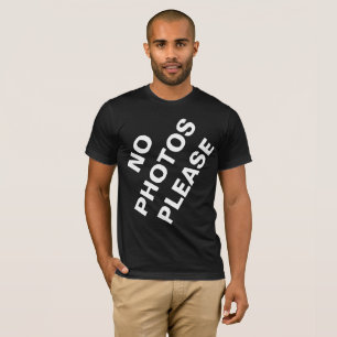 Camiseta Diagonal "No Photos Favor" T-Shirt Masculina