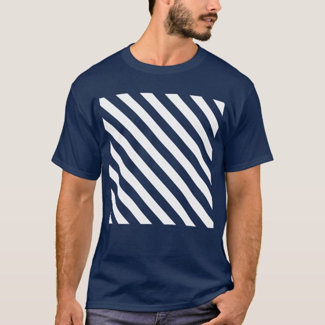 Camiseta Diagonal Stripes Mono Pattern  (Frente)