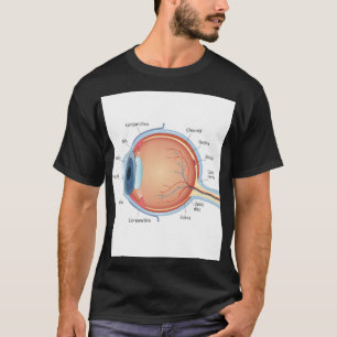 Camiseta Diagrama anatômico do olho