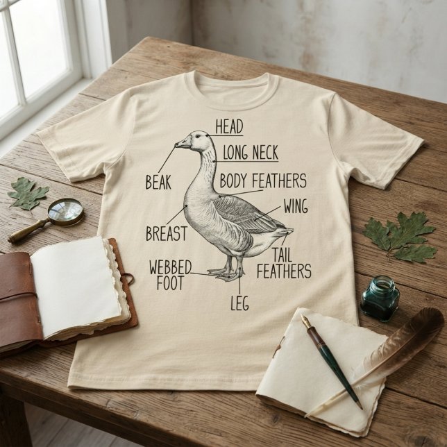 Camiseta Diagrama da Anatomia de Ganso (Criador carregado)