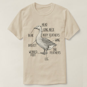 Camiseta Diagrama da Anatomia de Ganso