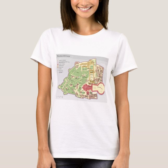 Camiseta Diagrama da Cidade do Vaticano de Vatikanstadt do (Frente)