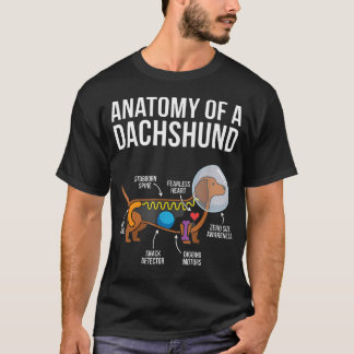 Camiseta Diagrama de Anatomia de Dachshund