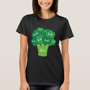 Camiseta Diagrama de Botões de Cortes de Brocolli Vegan