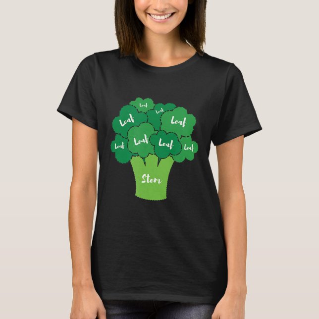 Camiseta Diagrama de Botões de Cortes de Brocolli Vegan (Frente)