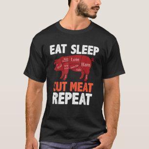 Camiseta Diagrama de carne de porco do coletor de carne com