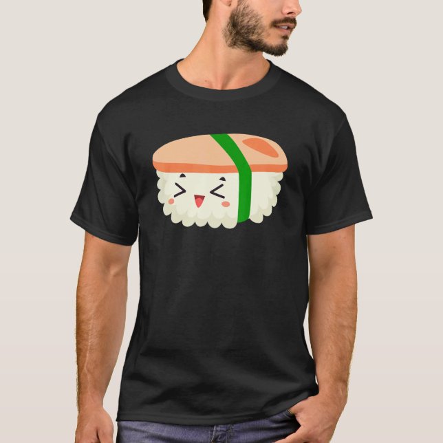 Camiseta Diagrama de instrução de Comida de Musubi do Spam  (Frente)