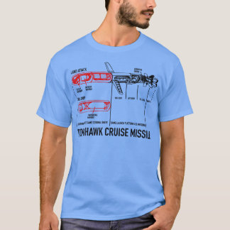 Camiseta Diagrama de Mísseis de Cruzamento Tomahawk
