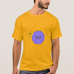 Camiseta Diagrama de música popular de boa música