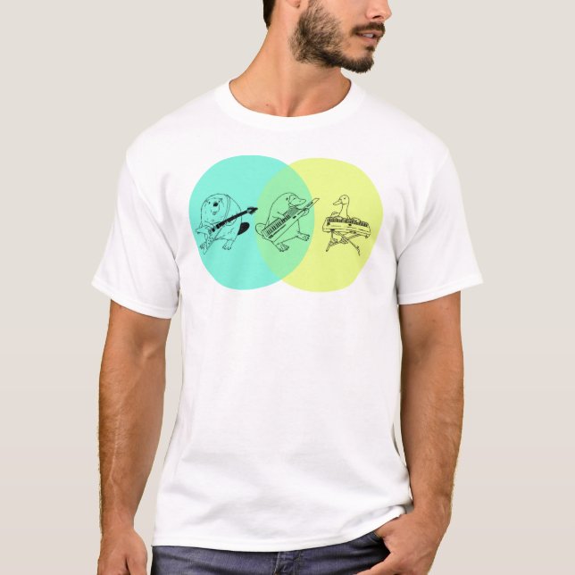 Camiseta Diagrama de Venn de Plaqupo de Keytar 2 Camisa-T E (Frente)