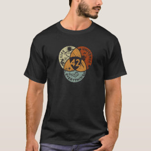 Camiseta Diagrama de Venn Vida O Universo E Tudo 42
