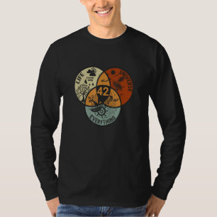 Camiseta Diagrama de Venn Vida O Universo e Tudo 42