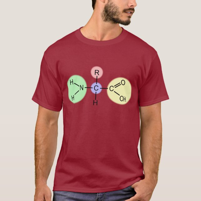 Camiseta Diagrama do ácido aminado (Frente)