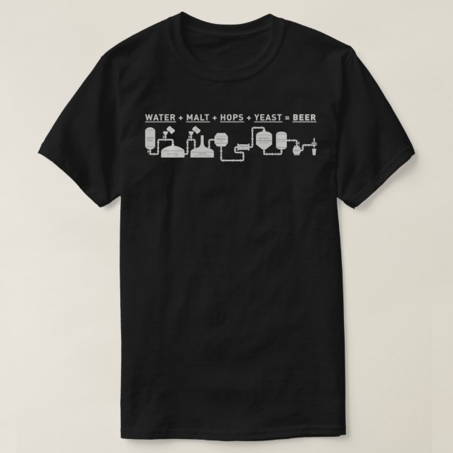 Camiseta Diagrama Do Ciclo Do Fazer De Cerveja Para Pullove (Frente do Design)