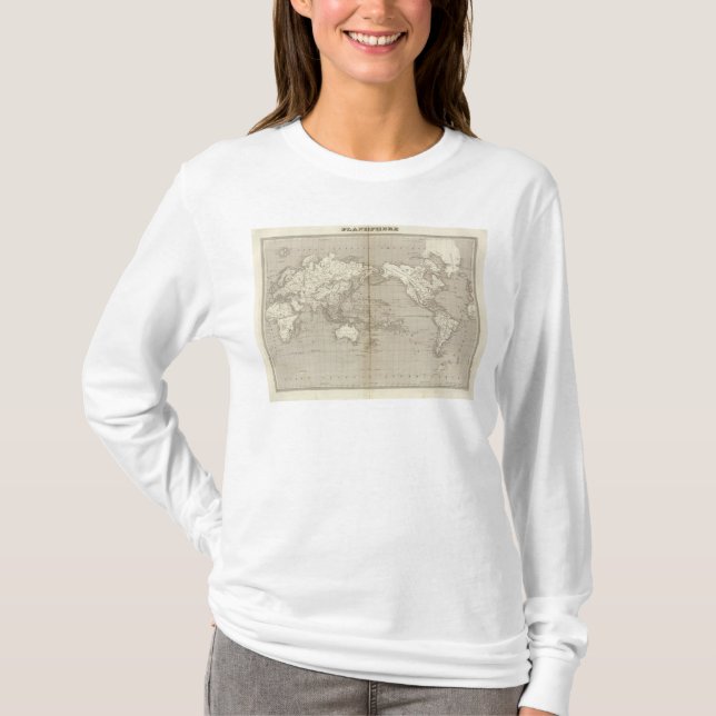 Camiseta Diagrama do Planisphere do sistema solar (Frente)