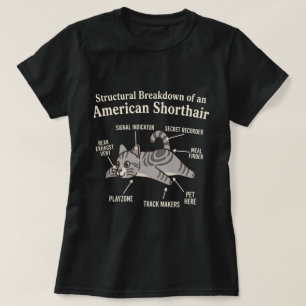 Camiseta Diagrama Estrutural do American Shorthair