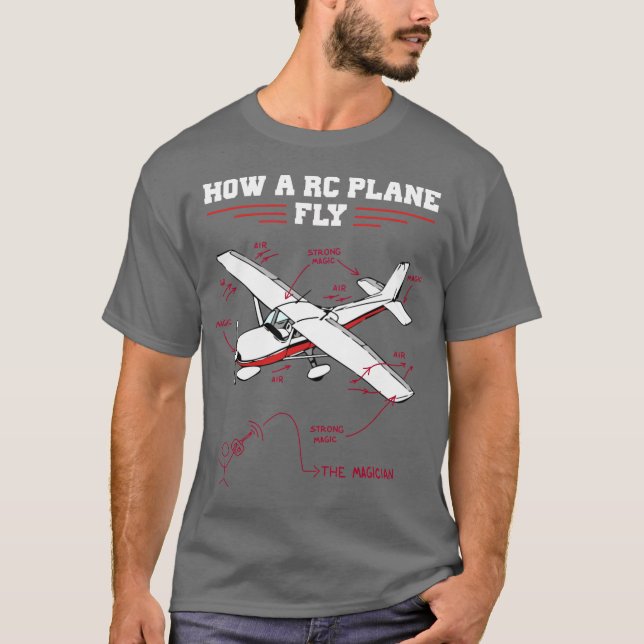 Camiseta Diagrama Funny do Modelo Controlado Remoto Plano R (Frente)