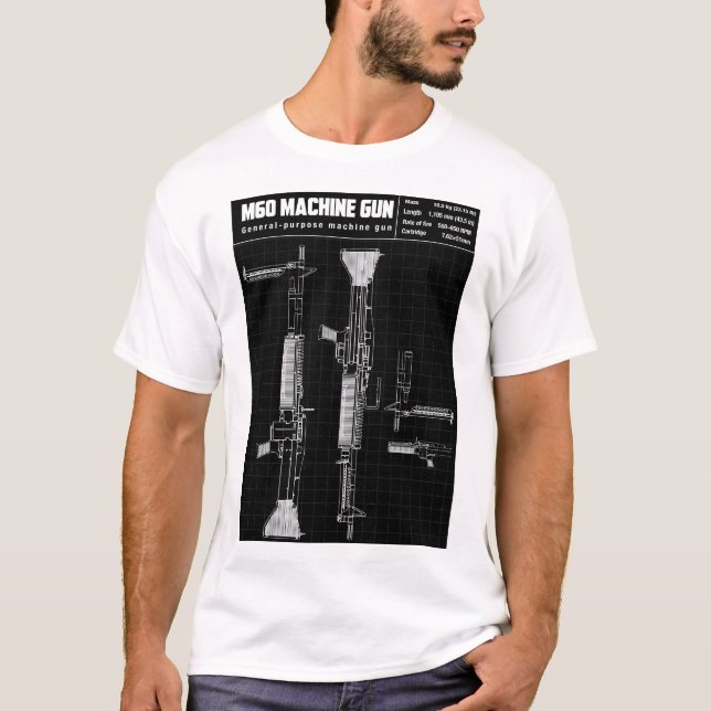 CAMISETA DIAGRAMA M60 MACHINE GUN (Frente)