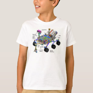 Camiseta Diagrama Mars Rover de Partes, T-shirt científica