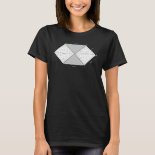 Camiseta diagrama penrose, relatividade geral e física