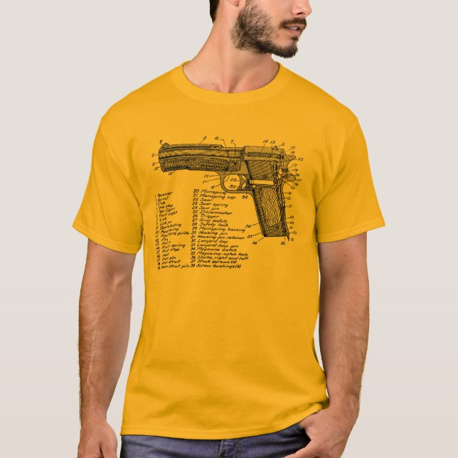 Camiseta Diagrama V2 da arma (Frente)