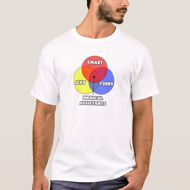 Camiseta Diagrama Venn.. Assistentes Médicos (Frente)