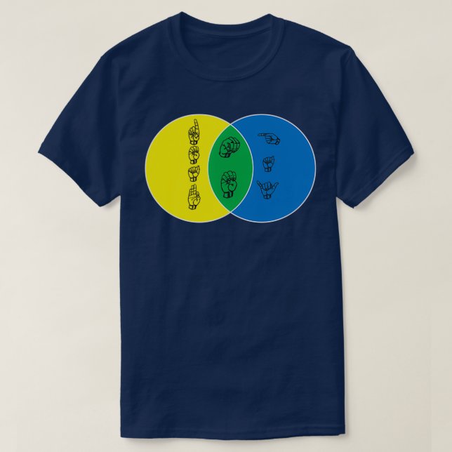 Camiseta Diagrama Venn do DeafGayMe (Frente do Design)