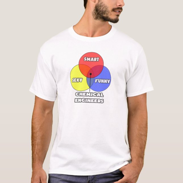 Camiseta Diagrama Venn.. Engenheiros químicos (Frente)