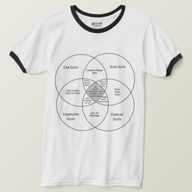 Camiseta Diagrama Venn Masculino (Frente do Design)