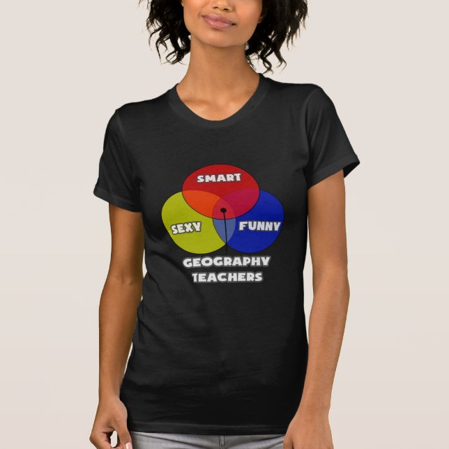 Camiseta Diagrama Venn.. Professores de Geografia (Frente)