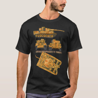 Camiseta Diagramas dos tanques do exército alemão Panzer VI