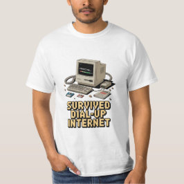 Camiseta Dial-Up Internet Survivor – Retro Vintage Nostalgi