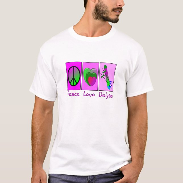 Camiseta Diálise do amor da paz (Frente)