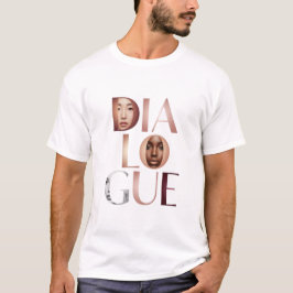 Camiseta Dialogue Faces Gradient Letters