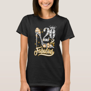 Camiseta Diamante C de Aniversário de 20 e Fabuloso 20 de 2