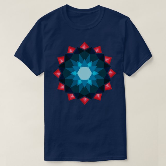 Camiseta diamante de Crystal Mandala (Frente do Design)