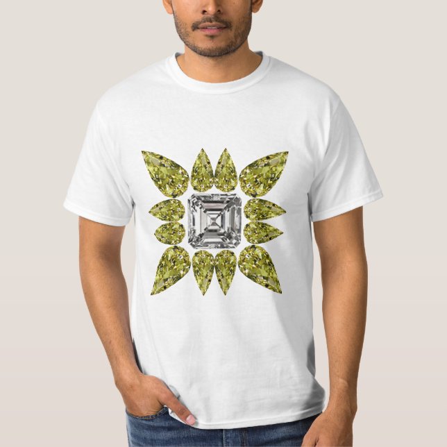 Camiseta Diamante de pera amarelo (Frente)